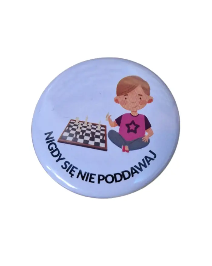 przypinka mała NIGDY SIĘ NIE PODDAWAJ