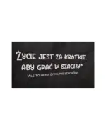 Szachowa torba na zakupy napis