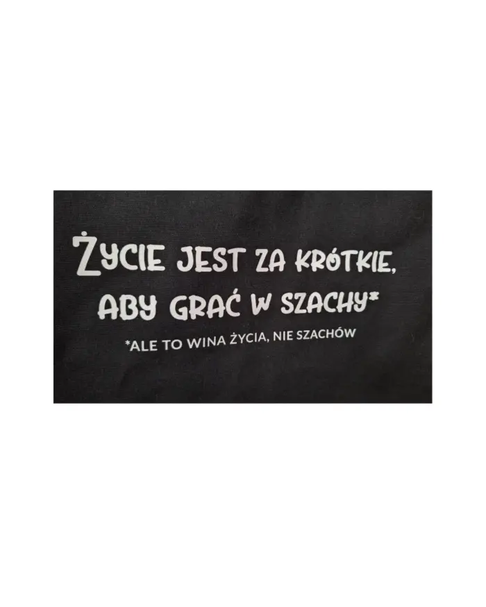 Szachowa torba na zakupy napis