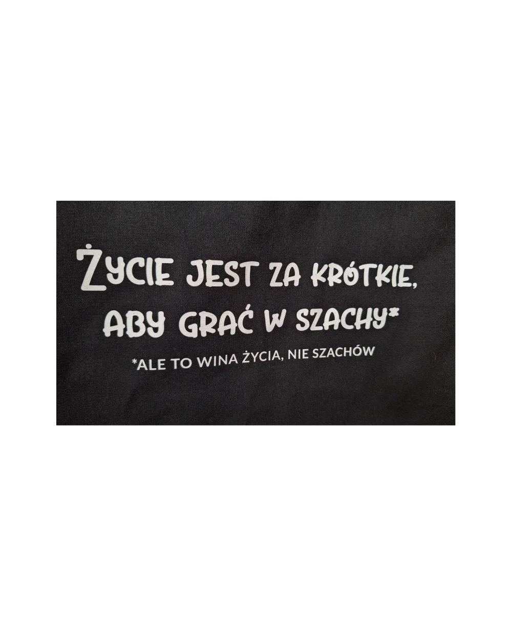Szachowa torba na zakupy napis